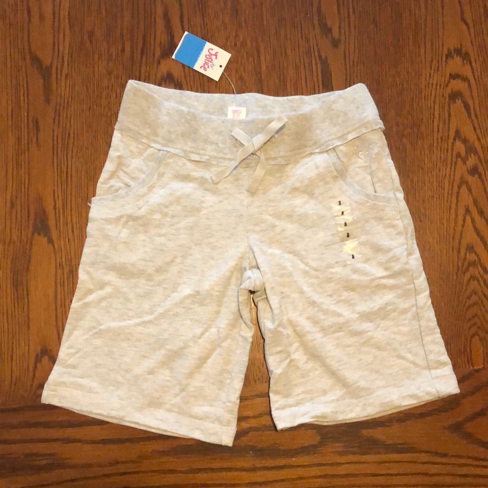 NWT: Justice size 8 silver shorts